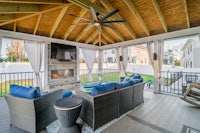 Falls Church Virginia real estate photography back deck single family home
